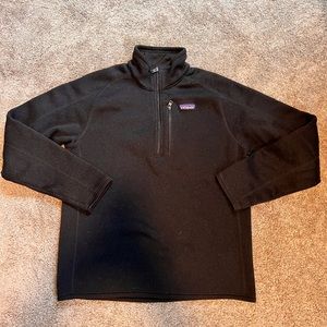 Men’s Patagonia better sweater 1/4 zip black M